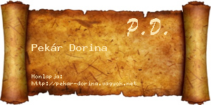Pekár Dorina névjegykártya